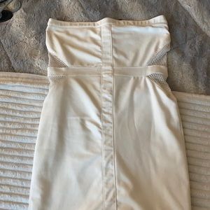 Strapless white dress